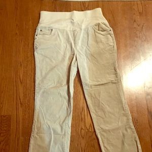 Mimi maternity tan corduroy maternity pants